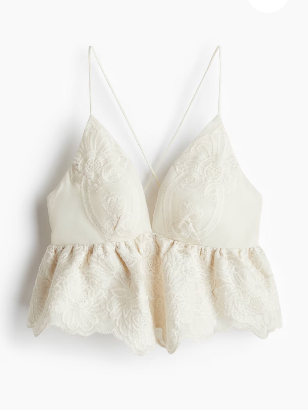 H&M peplum backless top